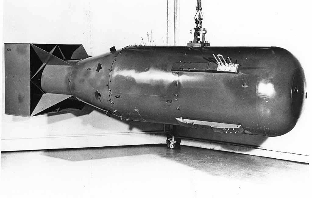 An image of the atomic bomb "Little Boy"